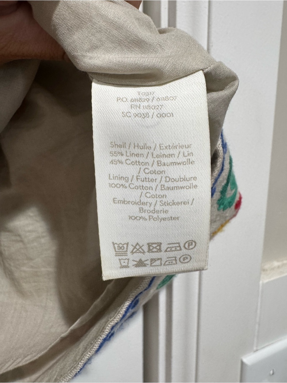 Boden Cream A-Line Skirt with Multicolor Floral Embroidery - Picture 14 of 15